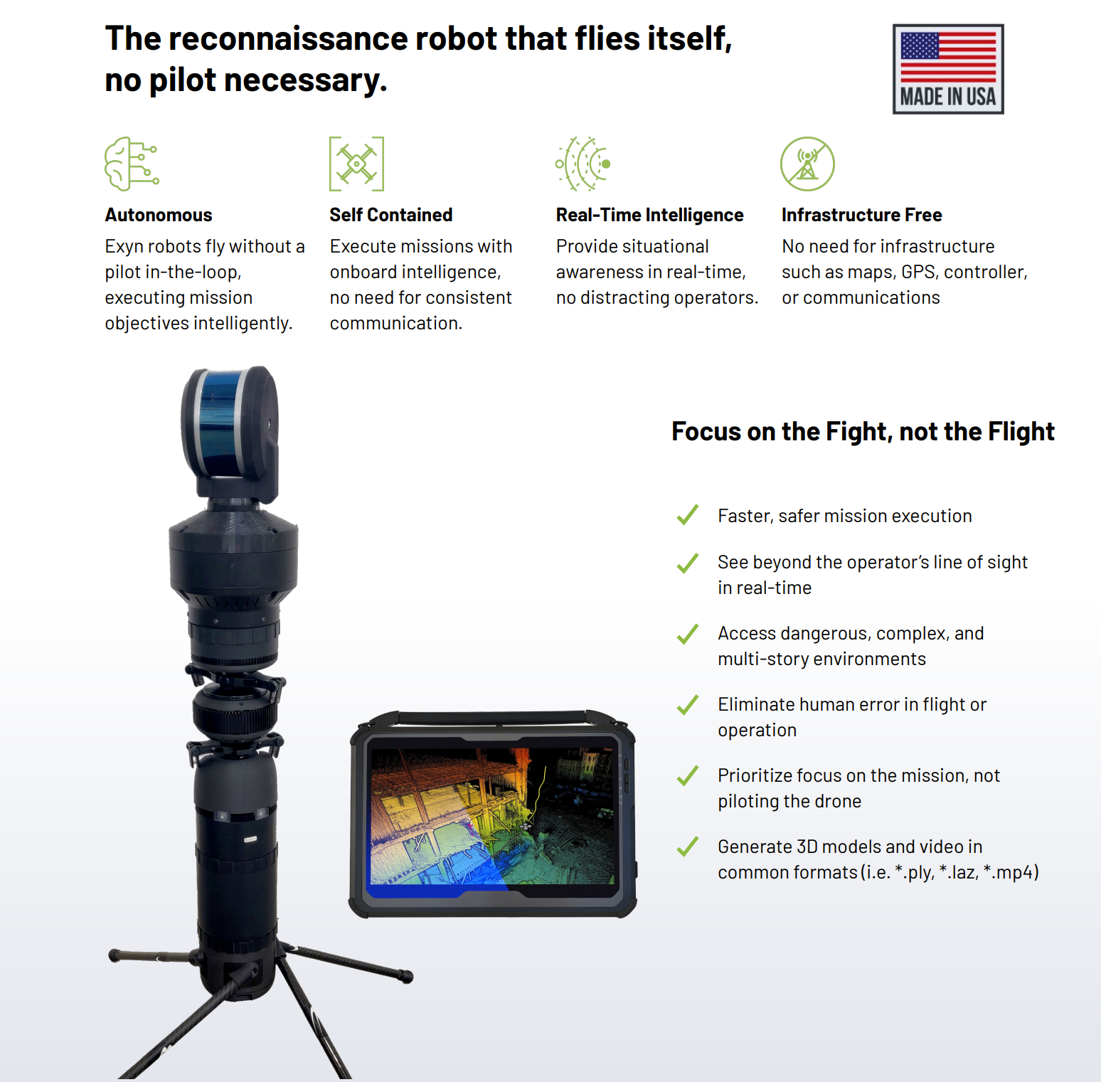 Reconnaissance robot - Ascent AeroSystems UAV coaxial drone