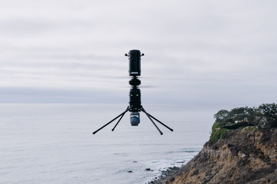 Spirit with NextVision Raptor flying off the coast of Redondo Beach, California.